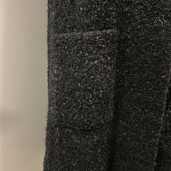 Weave O’The Irish Wool Boucle Grey Single Breasted Long Vest Duster size M - Picture 4 of 16